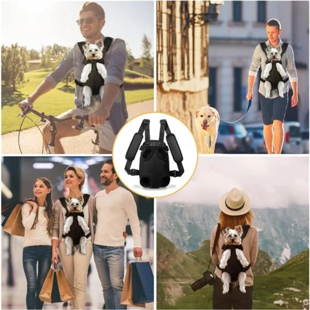 Pet Dog Carrier Backpack Adjustable Dog Front Carrier, Legs Out Easy-Fit Dog